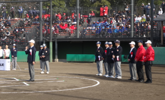 公益財団法人日本少年野球連盟「京都大会ジュニアの部」優勝旗贈呈